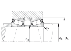 圓錐滾子軸承 JK0S050, 整體圓錐滾子軸承，單側(cè)唇密封，直徑系列 0