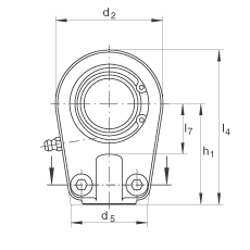 液壓桿端軸承 GIHRK20-DO, 根據(jù) DIN ISO 12 240-4 標(biāo)準(zhǔn)，帶右旋螺紋夾緊裝置，需維護(hù)