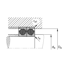 主軸軸承 HCB7226-E-T-P4S, 調節(jié)，成對或單元安裝，接觸角 α = 25°，陶瓷球，限制公差
